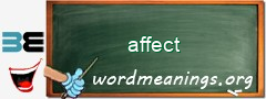 WordMeaning blackboard for affect